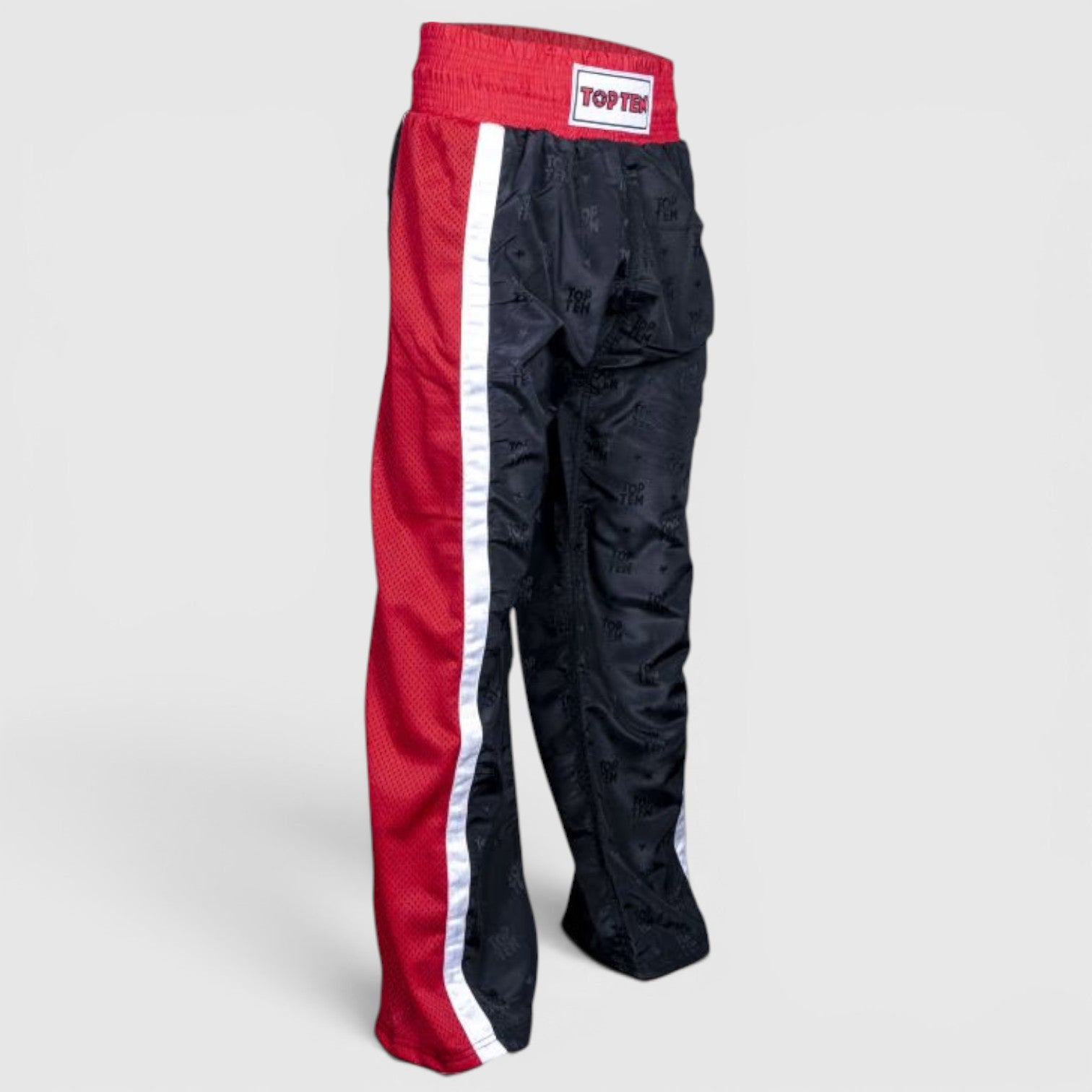TOP TEN WAKO Mesh Kickboxingbukse – Svart/Rød