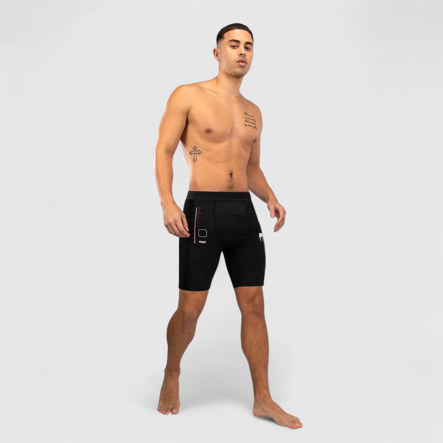 VENUM Tactical XT Vale Tudo Shorts - Svart og Rød - CombatStore.no