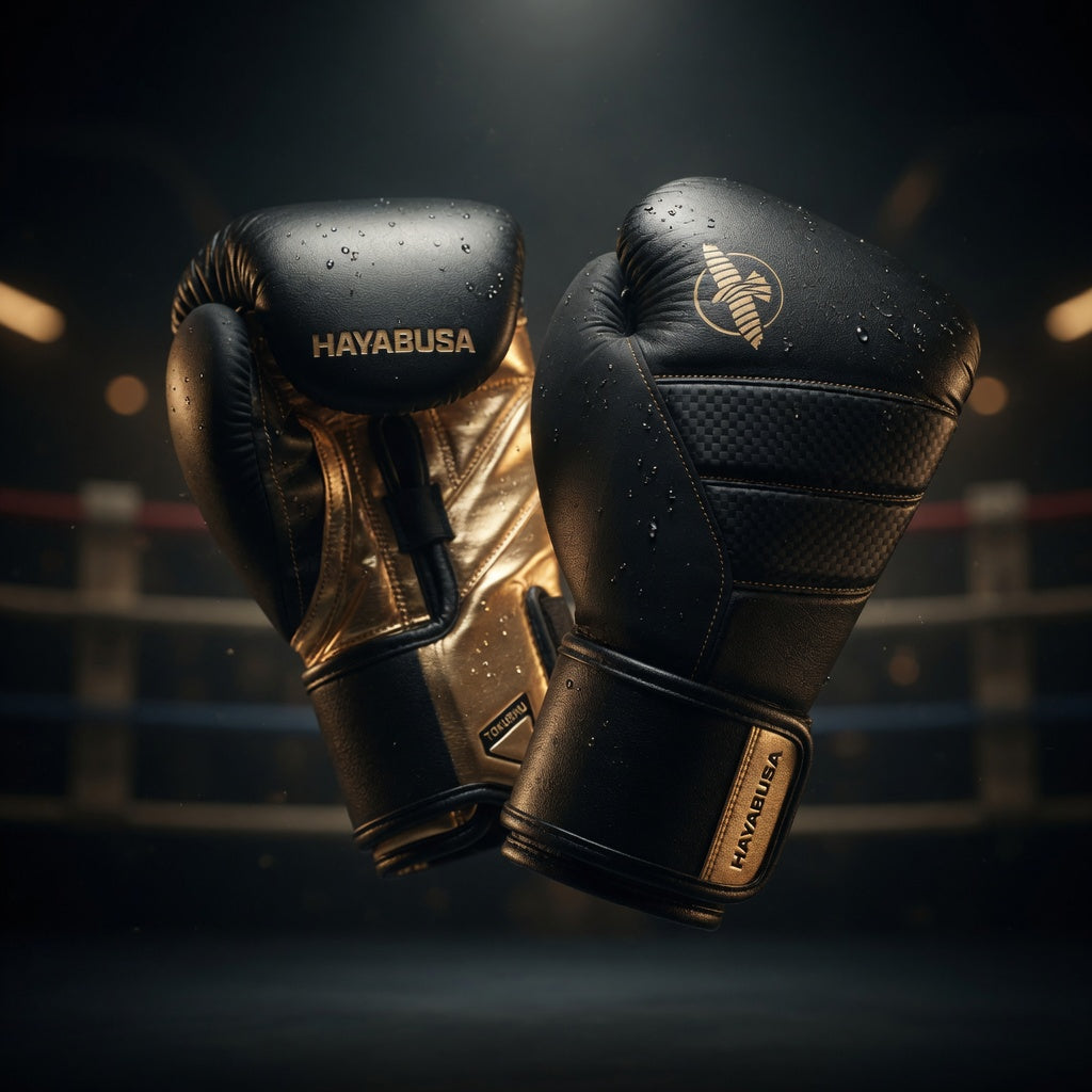 Hayabusa Tokushu boksehansker svart og gull – eksklusivt hos Combat Store Norge