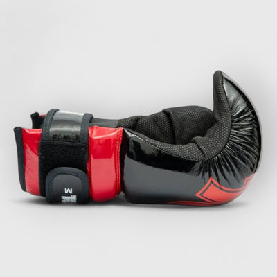 TOP TEN Glossy Pointfighter/Semikontakthansker - Svart/Rød - CombatStore.no