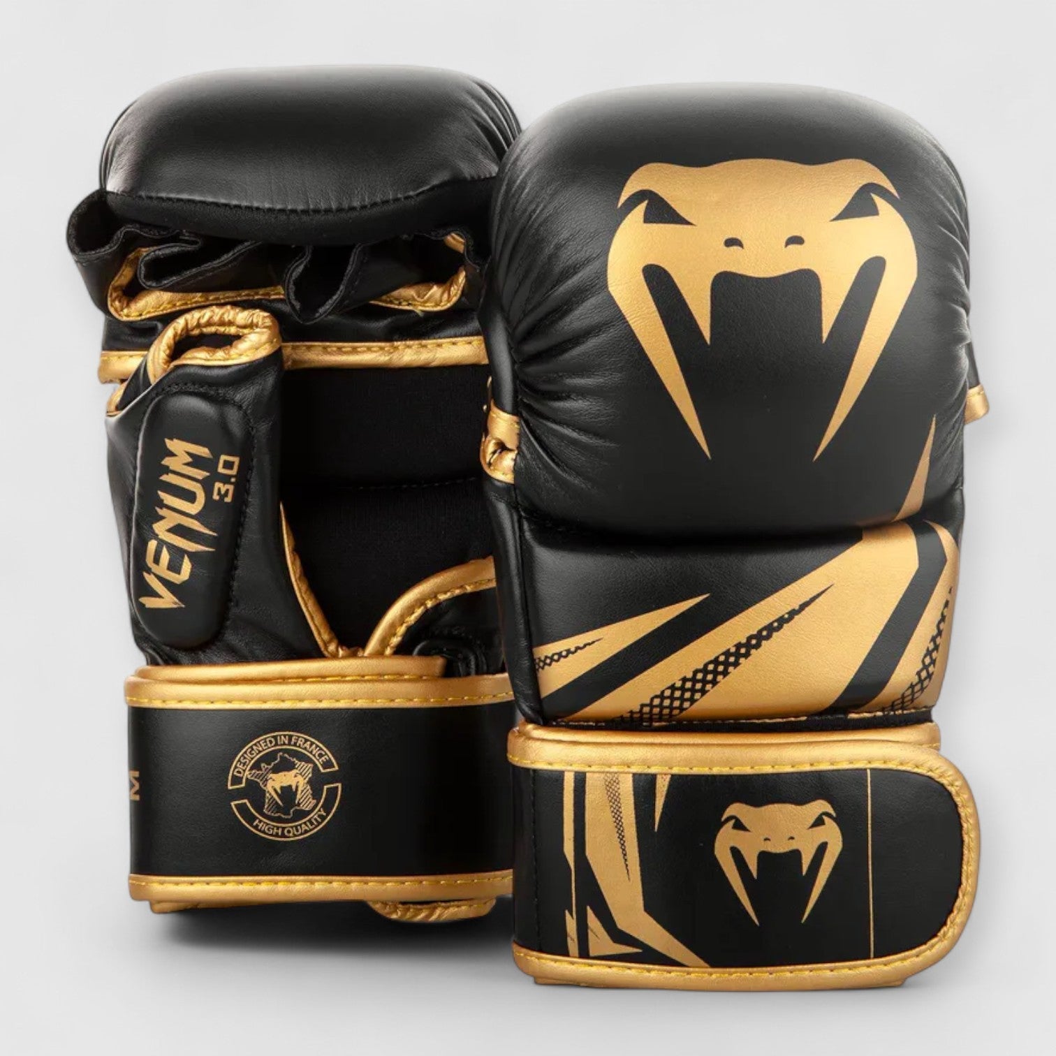 VENUM Challenger 3.0 Sparringshansker MMA - Svart/Gull - CombatStore.no