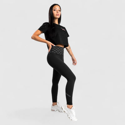 VENUM Monogram 7/8 treningstights Svart/rosa - CombatStore.no